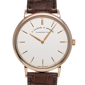 ランゲ&ゾーネ サクソニア フラッハ 211.032/LS2114AD シルバー メンズ 時計 【中古】【wristwatch】