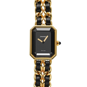 シャネル プルミエール M H0001 ブラック レディース 時計 【中古】【wristwatch】