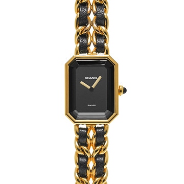 シャネル プルミエール L H0001 ブラック レディース 時計 【中古】【wristwatch】