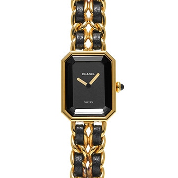 シャネル プルミエール L H0001 ブラック レディース 時計 【中古】【wristwatch】