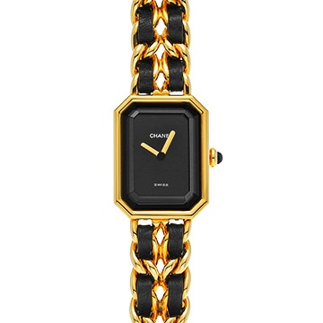 シャネル プルミエール M H0001 ブラック レディース 時計 【中古】【wristwatch】