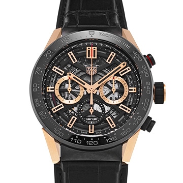 タグ ホイヤー カレラ キャリバーホイヤー02 クロノグラフ CBG2A50.FC6450 スケルトン メンズ 時計 【中古】【wristwatch】