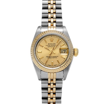 ロレックス デイトジャスト 69173 シャンパン レディース 時計 【中古】【wristwatch】
