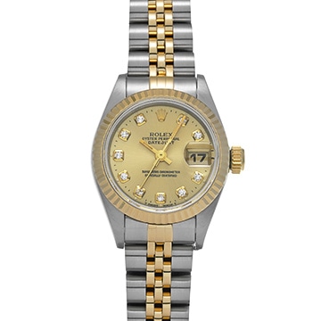 ロレックス デイトジャスト 69173G シャンパン/ダイヤモンド レディース 時計 【中古】【wristwatch】