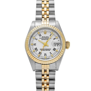 ロレックス デイトジャスト 69173 ホワイト レディース 時計 【中古】【wristwatch】