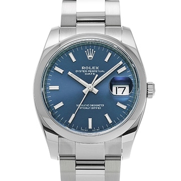 ロレックス オイスターパーペチュアル デイト 115200 ブルー メンズ 時計 【中古】【wristwatch】