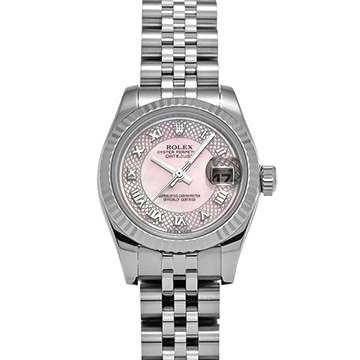 ロレックス デイトジャスト 179174NRD ピンクシェル レディース 時計 【中古】【wristwatch】