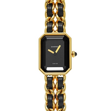 シャネル プルミエール M H0001 ブラック レディース 時計 【中古】【wristwatch】