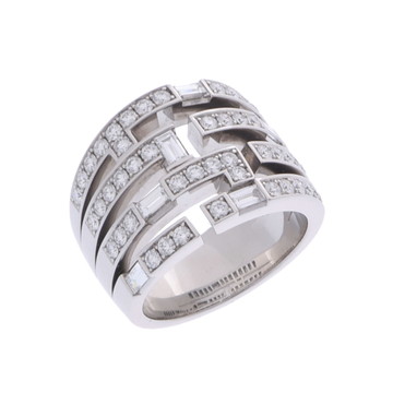 ハリー ウィンストン トラフィックリング ラージ シルバー Pt950プラチナ レディース ジュエリー 【中古】【jewelry】