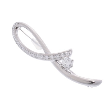 タサキ ダイヤブローチ シルバー Pt900プラチナ レディース ジュエリー 【中古】【jewelry】