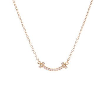 ティファニー Tスマイルネックレス ミニ ゴールド K18イエローゴールド YG レディース ジュエリー 【中古】【jewelry】