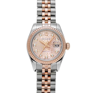 ロレックス デイトジャスト 179171G ピンクコンピュータ/ダイヤモンド レディース 時計 【中古】【wristwatch】