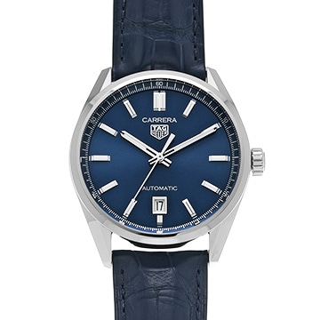 タグ ホイヤー カレラ キャリバー5 デイト WBN2112.FC6504 ブルー メンズ 時計 【中古】【wristwatch】