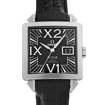 オメガ デ・ヴィル X2 ビッグデイト コーアクシャル 7813.50.31 ブラック メンズ 時計 【中古】【wristwatch】
