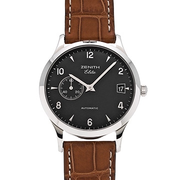 ゼニス クラス エリート オートマチック デイト 01.0125.680/21 ブラック メンズ 時計 【中古】【wristwatch】