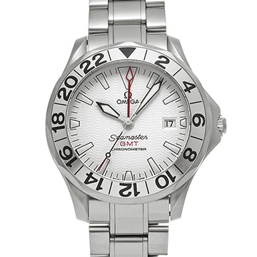 オメガ シーマスター 300 GMT 2538.20 ホワイト メンズ 時計 【中古】【wristwatch】