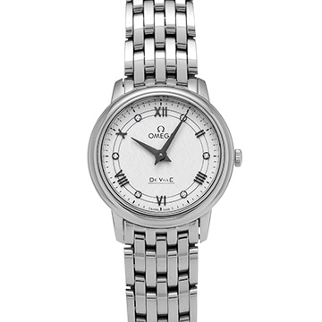 オメガ デ・ヴィル プレステージ 424.10.27.60.52.002 シルバー/ダイヤモンド レディース 時計 【中古】【wristwatch】