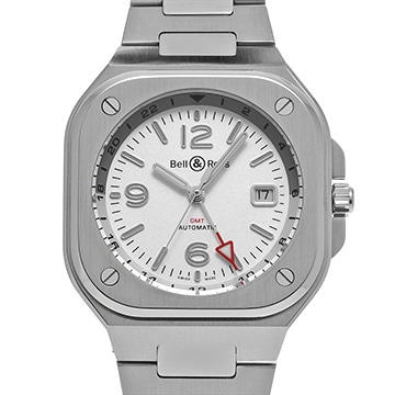ベル＆ロス BR 05 GMT ホワイト BR05G-SI-ST/SST シルバーオパーリン メンズ 時計 【中古】【wristwatch】