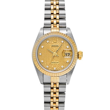 ロレックス デイトジャスト 69173G シャンパンコンピュータ/ダイヤモンド レディース 時計 【中古】【wristwatch】