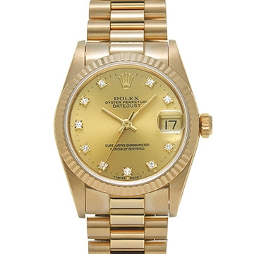 ロレックス デイトジャスト 68278G シャンパン/ダイヤモンド ユニセックス 時計 【中古】【wristwatch】