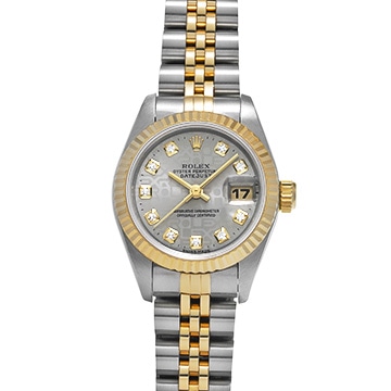 ロレックス デイトジャスト 69173G グレーコンピュータ/ダイヤモンド レディース 時計 【中古】【wristwatch】