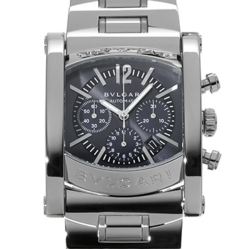 ブルガリ アショーマ クロノグラフ AA44C14SSDCH ブルーグレー メンズ 時計 【中古】【wristwatch】