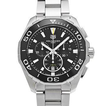 タグ ホイヤー アクアレーサー クォーツ クロノグラフ CAY111A.BA0927 ブラック メンズ 時計 【中古】【wristwatch】