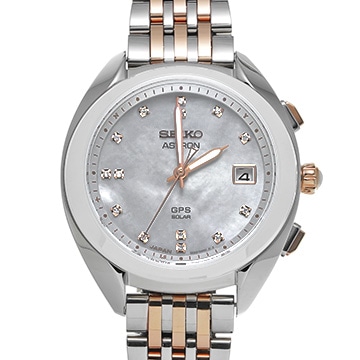 セイコー アストロン グローバルライン レディース 3X コア STXD011 ホワイトシェル/ダイヤモンド メンズ 時計 【中古】【wristwatch】