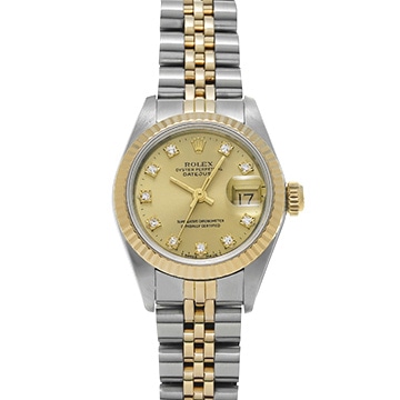 ロレックス デイトジャスト 69173G シャンパン/ダイヤモンド レディース 時計 【中古】【wristwatch】