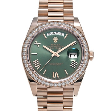 ロレックス デイデイト 40 228345RBR オリーブグリーン メンズ 時計 【中古】【wristwatch】