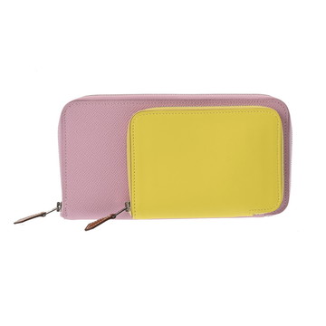 エルメス ヌーヴォー トゥーゴー モーヴシルベストル/ライム/キュイープル ヴォーエプソン/ヴォースイフト レディース 財布 【中古】【purse】