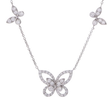 グラフ マルチバタフライシルエット ネックレス シルバー K18ホワイトゴールド WG レディース ジュエリー 【中古】【jewelry】