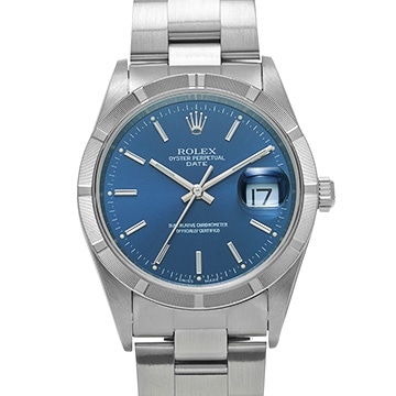 ロレックス オイスターパーペチュアル デイト 15210 ブルー メンズ 時計 【中古】【wristwatch】