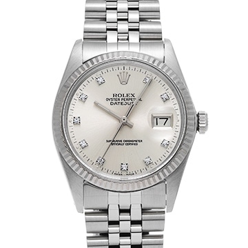 ロレックス デイトジャスト 16014G シルバー/ダイヤモンド メンズ 時計 【中古】【wristwatch】