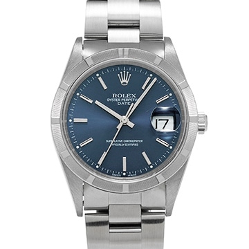 ロレックス オイスターパーペチュアル デイト 15210 ブルー メンズ 時計 【中古】【wristwatch】