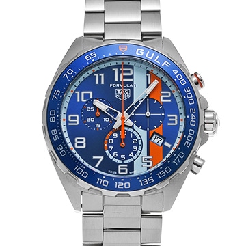 タグ ホイヤー フォーミュラ1 クロノグラフ ガルフ CAZ101AT.BA0842 ブルー メンズ 時計 【中古】【wristwatch】