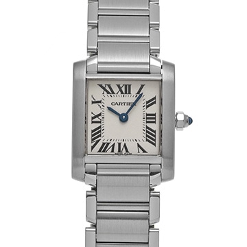 カルティエ タンクフランセーズ SM W51008Q3 シルバー レディース 時計 【中古】【wristwatch】
