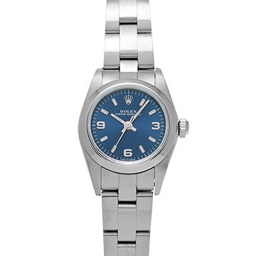 ロレックス オイスターパーペチュアル 76080 ブルー レディース 時計 【中古】【wristwatch】