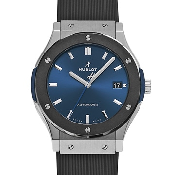 ウブロ クラシック・フュージョン チタニウム ザ ウォッチ ギャラリー 限定35本 511.NM.7170.GR.SLF16 ブルー メンズ 時計 【中古】【wristwatch】