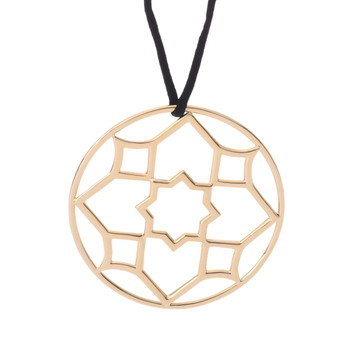 ティファニー ゼリージュメダリオン ネックレス ゴールド K18ピンクゴールド PG/コットン レディース ジュエリー 【中古】【jewelry】