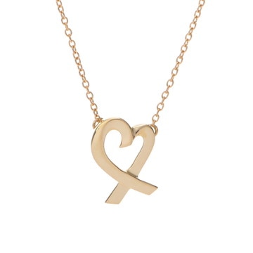 ティファニー ラビングハート ネックレス ゴールド K18イエローゴールド YG レディース ジュエリー 【中古】【jewelry】