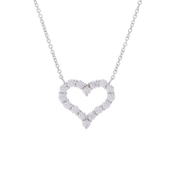 ティファニー センチメンタルハート ネックレス シルバー Pt950プラチナ レディース ジュエリー 【中古】【jewelry】