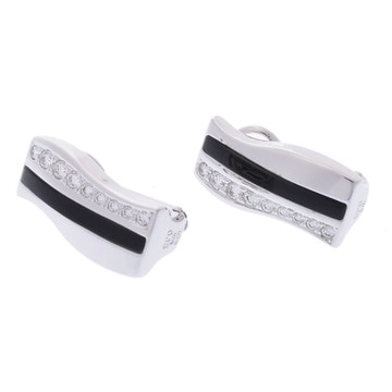 タサキ デザインイヤリング シルバー K18ホワイトゴールド WG レディース ジュエリー 【中古】【jewelry】