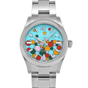 ロレックス オイスターパーペチュアル 31 277200 ターコイズブルー セレブレーションモチーフ ユニセックス 時計 【中古】【wristwatch】