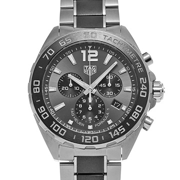 タグ ホイヤー フォーミュラ1 クォーツ クロノグラフ CAZ1011.BA0843 グレー/ブラック メンズ 時計 【中古】【wristwatch】