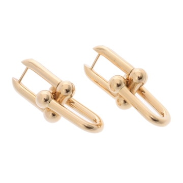 ティファニー ハードウェア ラージリンク ピアス ゴールド K18イエローゴールド YG レディース ジュエリー 【中古】【jewelry】