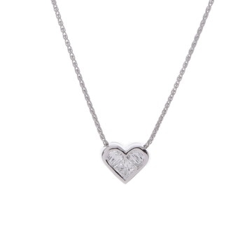 ブルガリ クオーレネックレス シルバー K18ホワイトゴールド WG レディース ジュエリー 【中古】【jewelry】