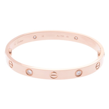 カルティエ ラブブレスレット #16 新型 ゴールド K18ピンクゴールド PG レディース ジュエリー 【中古】【jewelry】