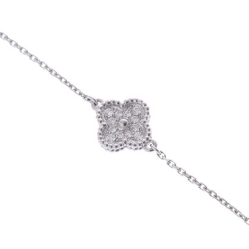 ヴァン クリーフ&アーペル スウィートアルハンブラ ブレスレット シルバー K18ホワイトゴールド WG レディース ジュエリー 【中古】【jewelry】