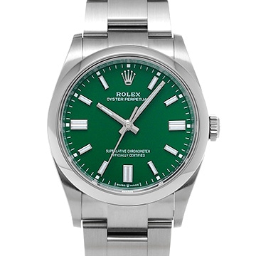 ロレックス オイスターパーペチュアル 36 126000 グリーン メンズ 時計 【中古】【wristwatch】